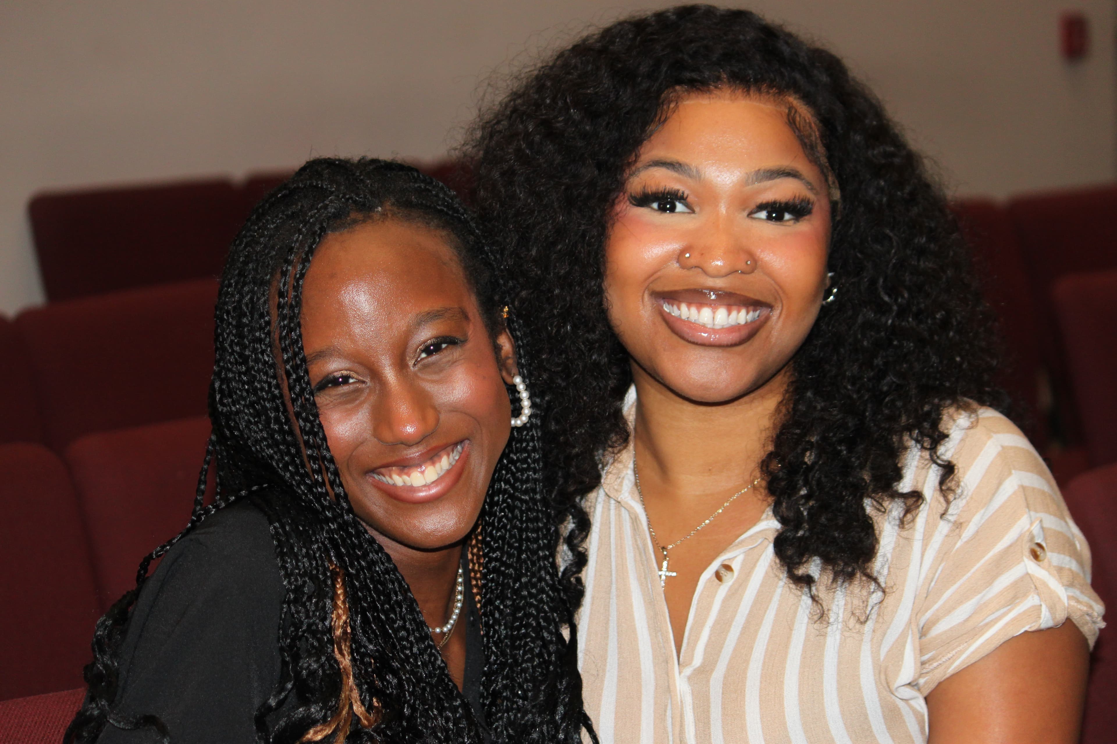 Young adults smiling together at church